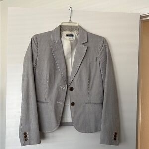 J. Crew Pinstripe Blazer - Black and White
